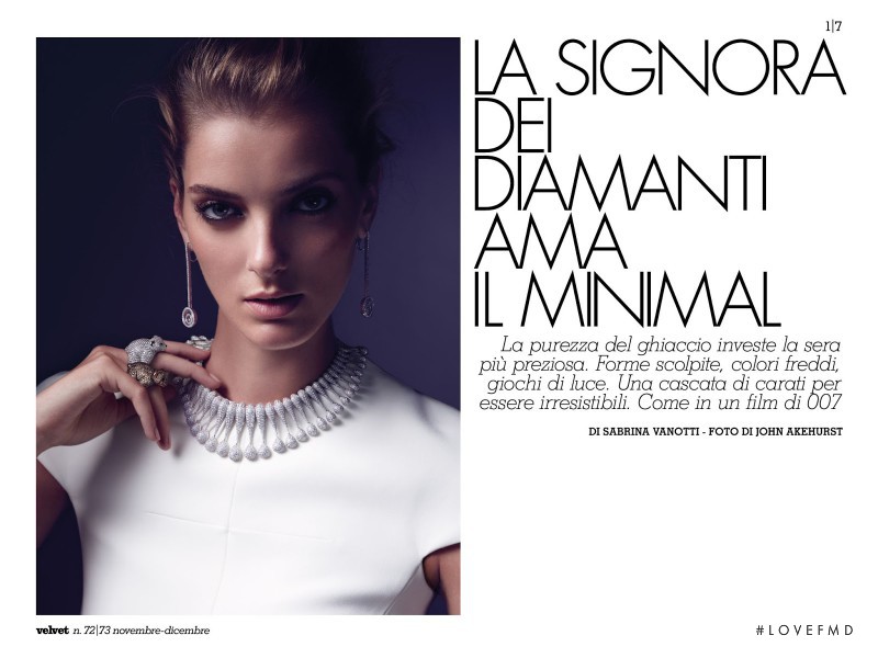 Denisa Dvorakova featured in La Signora Dei Diamanti Ama Il Minimal, December 2012