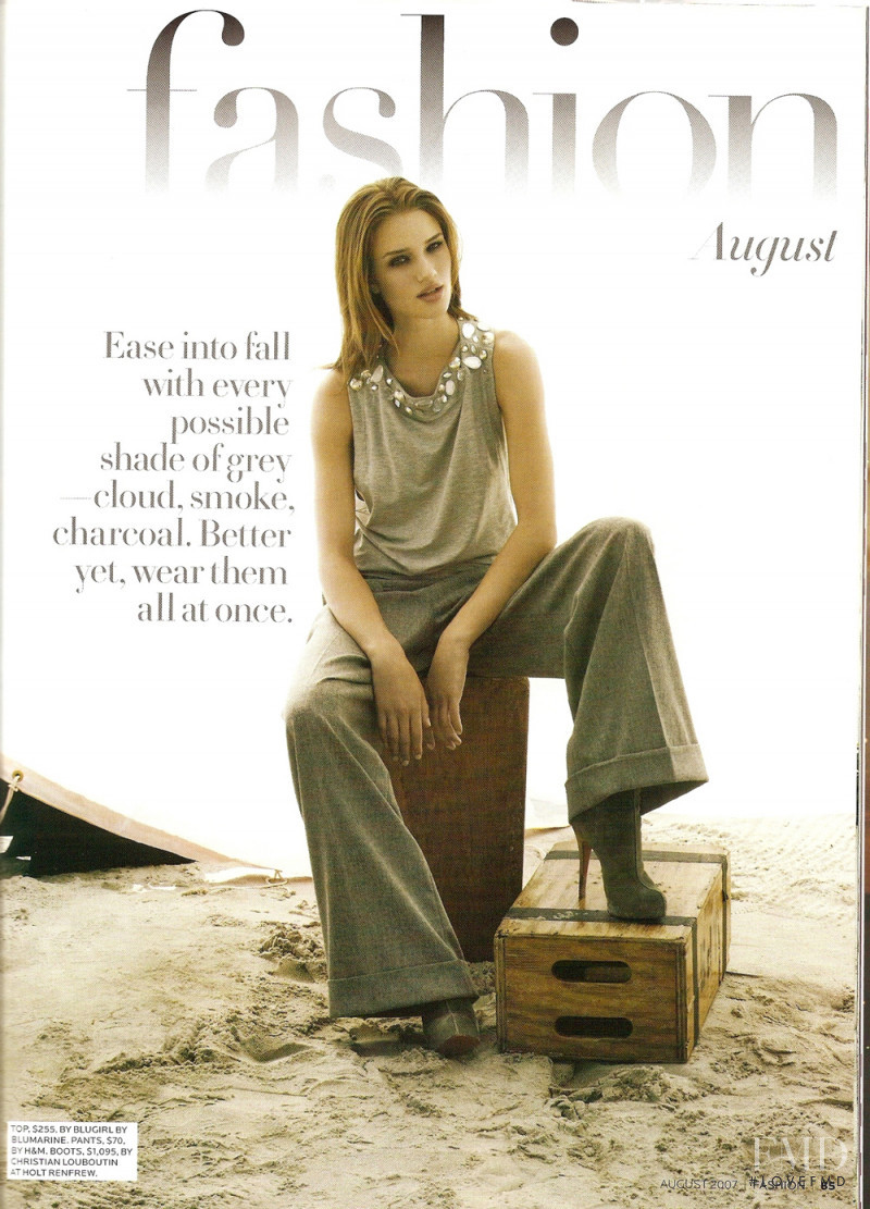 Rosie Huntington-Whiteley featured in Grey Area, August 2007