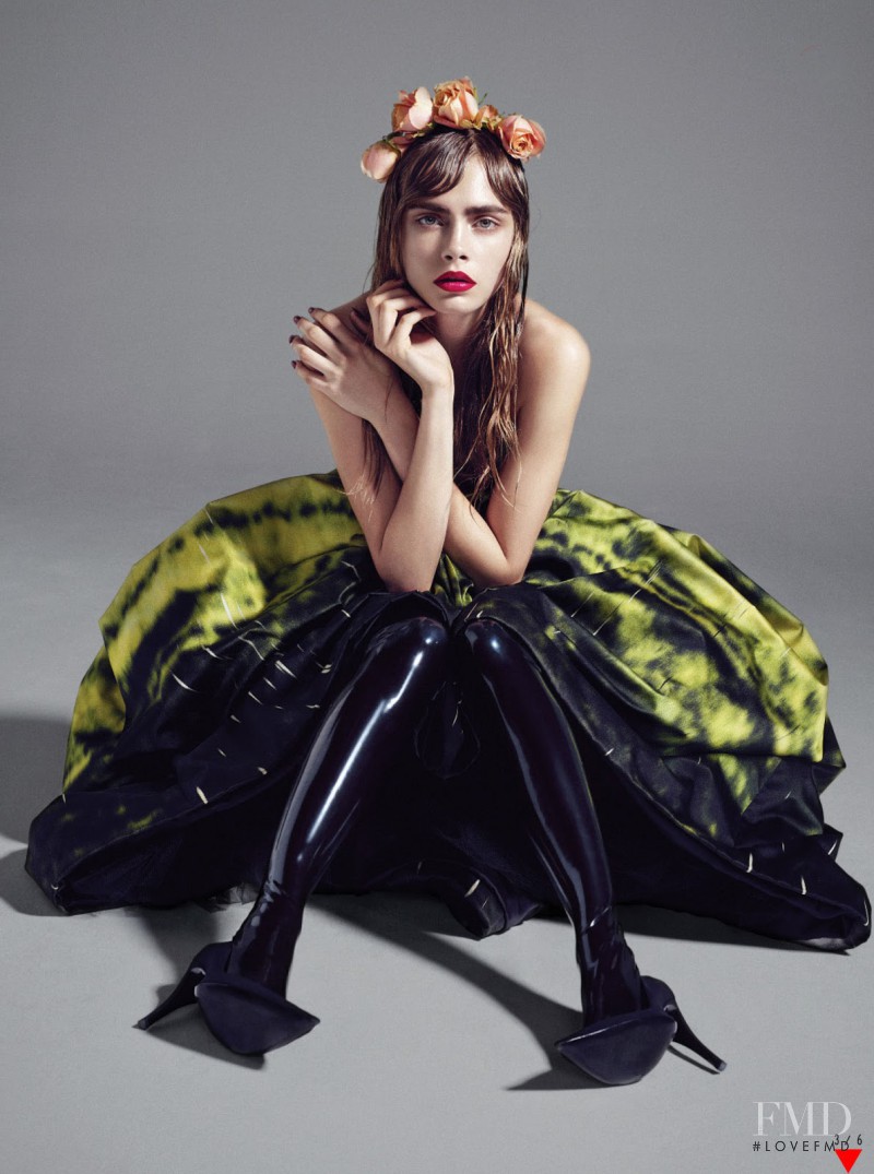 Cara Delevingne featured in Flower Girl, December 2012