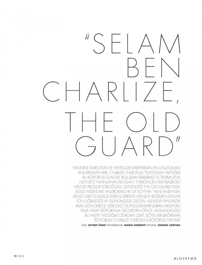 Selam Ben Charlize The Old Guard, July 2020