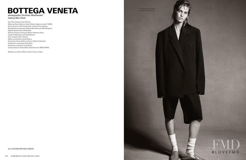 Luna Bijl featured in Bottega Veneta, February 2020