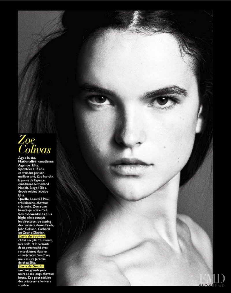 Zoe Colivas featured in Baby Faces, November 2012