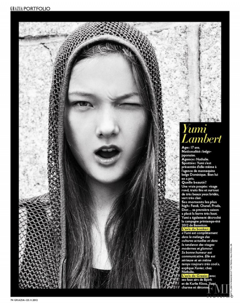 Yumi Lambert featured in Baby Faces, November 2012