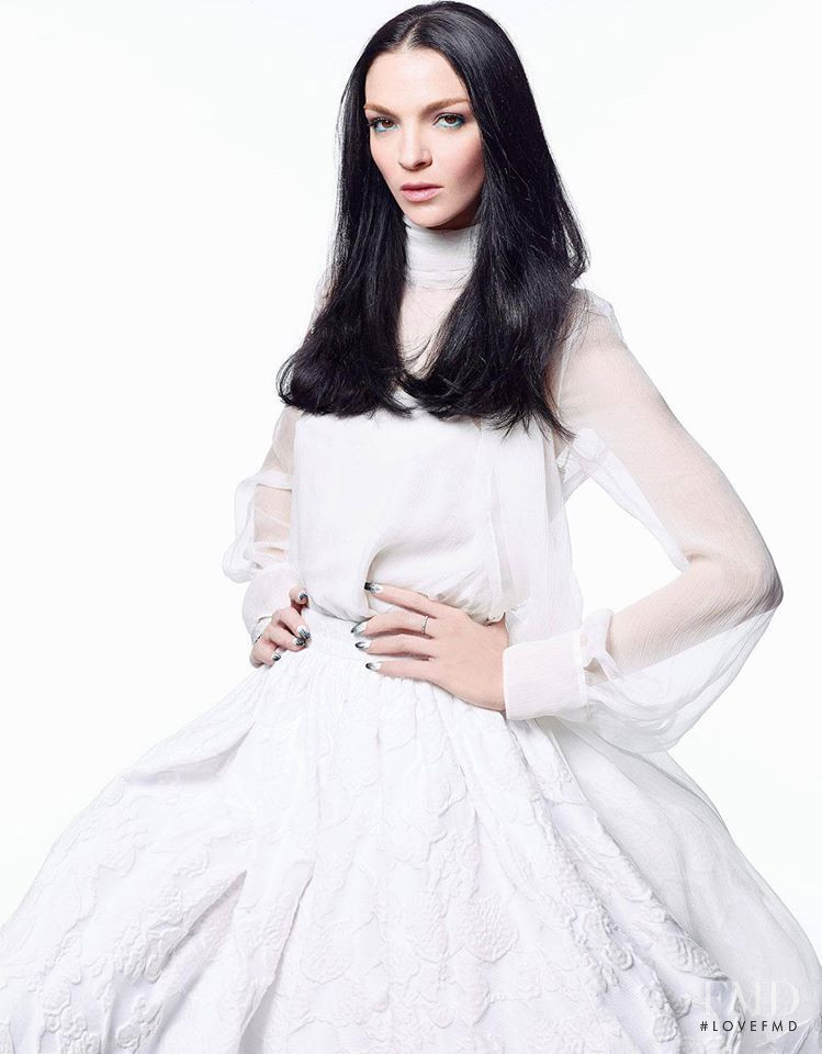 Mariacarla Boscono featured in Total White, January 2015
