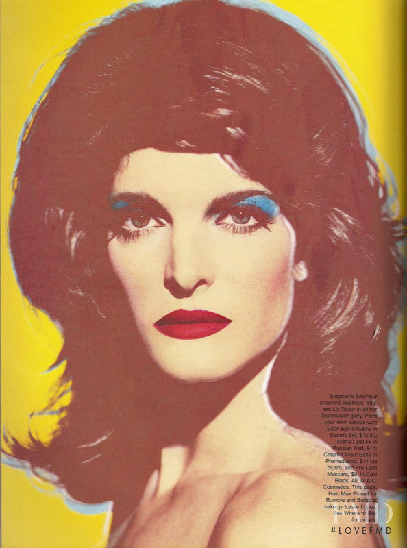 Stephanie Seymour featured in Artistic License, May 2003