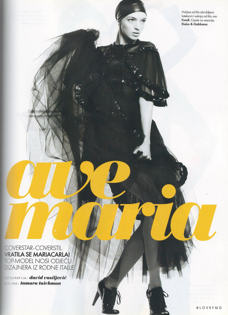 Mariacarla Boscono featured in Ave Maria, May 2008