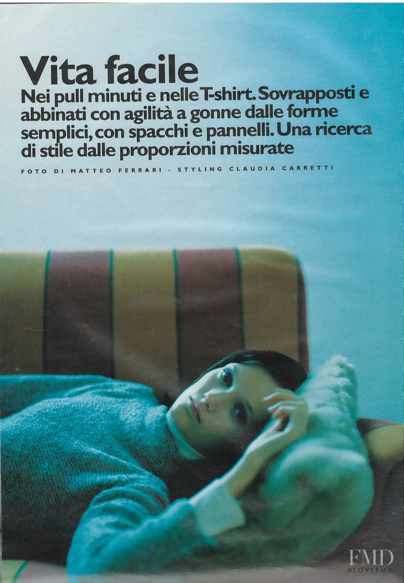 Mariacarla Boscono featured in Vita facile, December 2000