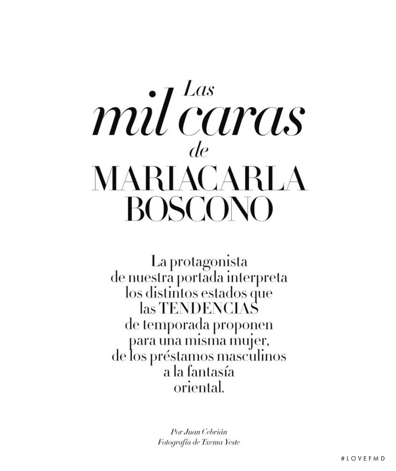 Mariacarla Boscono featured in Las mil caras de Mariacarla Boscono, March 2015