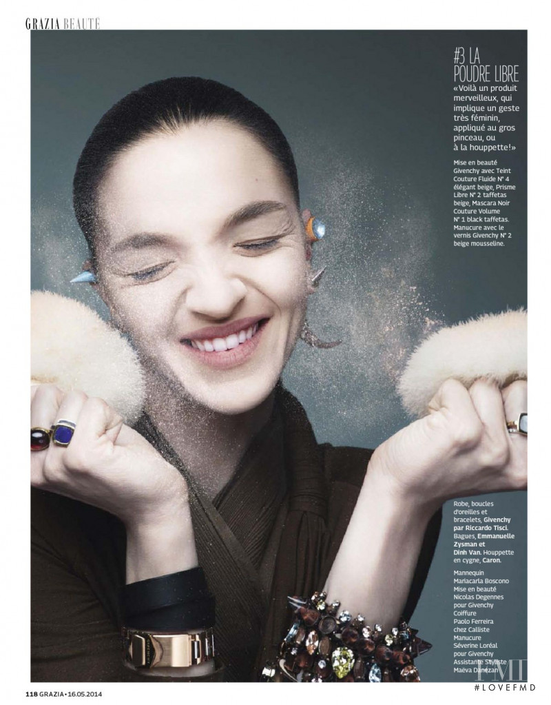 Mariacarla Boscono featured in Dans Le Miroir, May 2014
