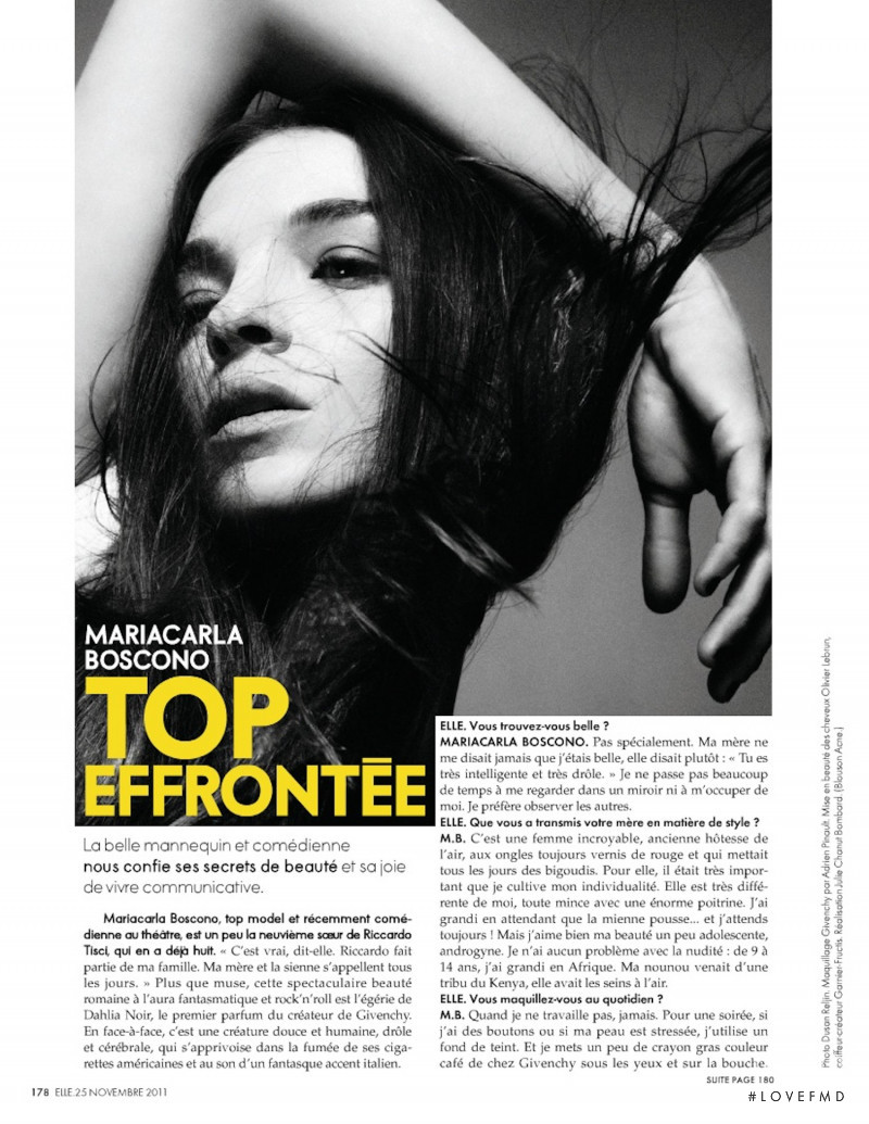 Mariacarla Boscono featured in Rock \'N\' Top, November 2011
