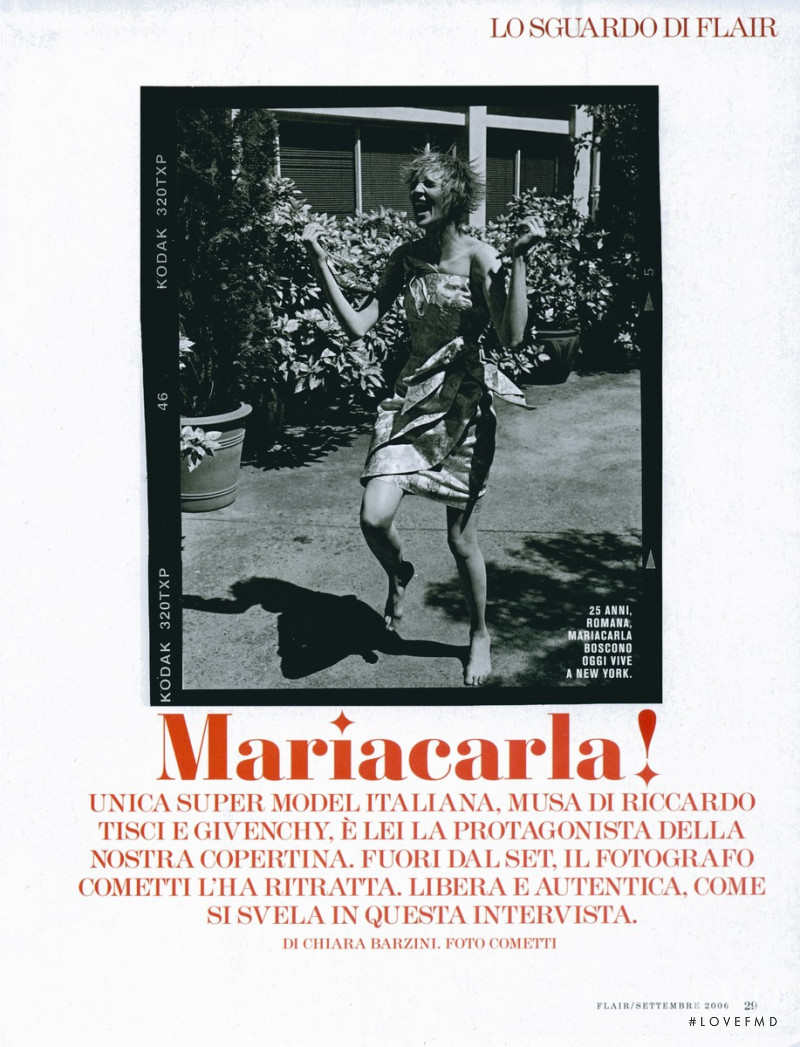 Mariacarla Boscono featured in Mariacarla!, September 2006