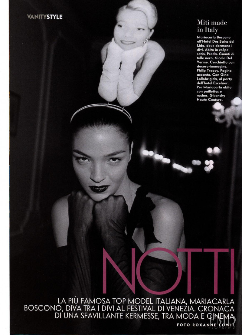 Mariacarla Boscono featured in Notti Da Star, October 2003