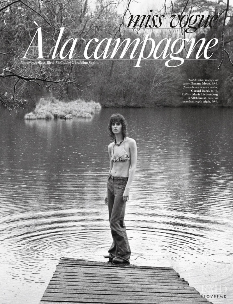 Mica Arganaraz featured in Miss Vogue: A la campagne, July 2020