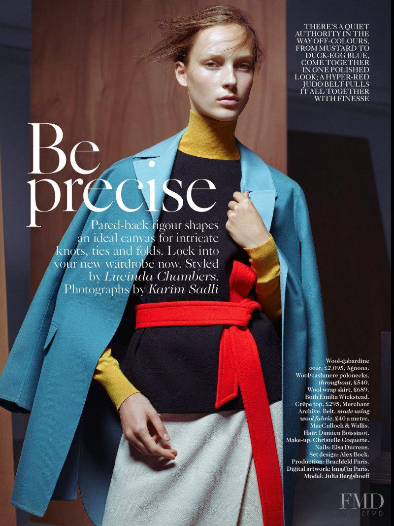 Julia Bergshoeff featured in Be precise, January 2015