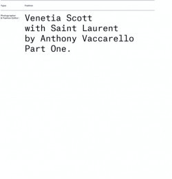 Venetia Scott with Saint Laurent by Anthony Vaccarello Part One