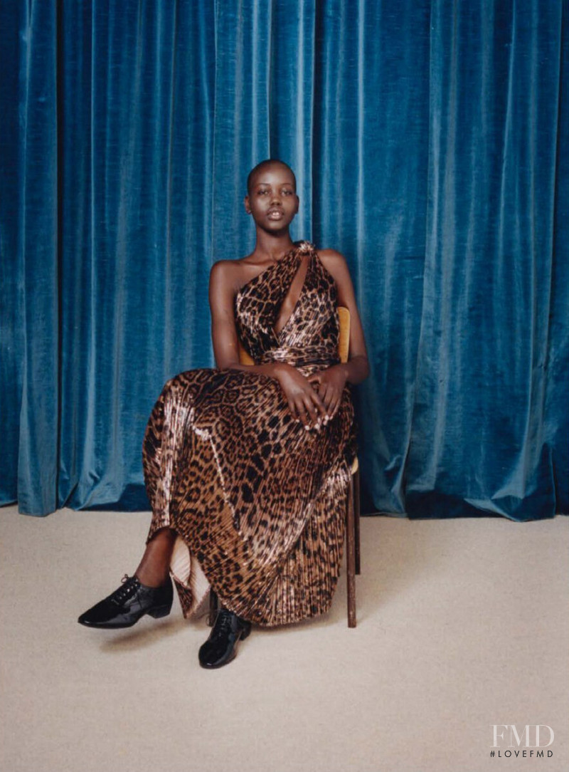 Adut Akech Bior featured in Venetia Scott with Saint Laurent by Anthony Vaccarello Part One, February 2020