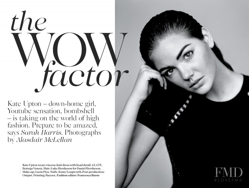 Kate Upton featured in The Wow Factor, January 2013