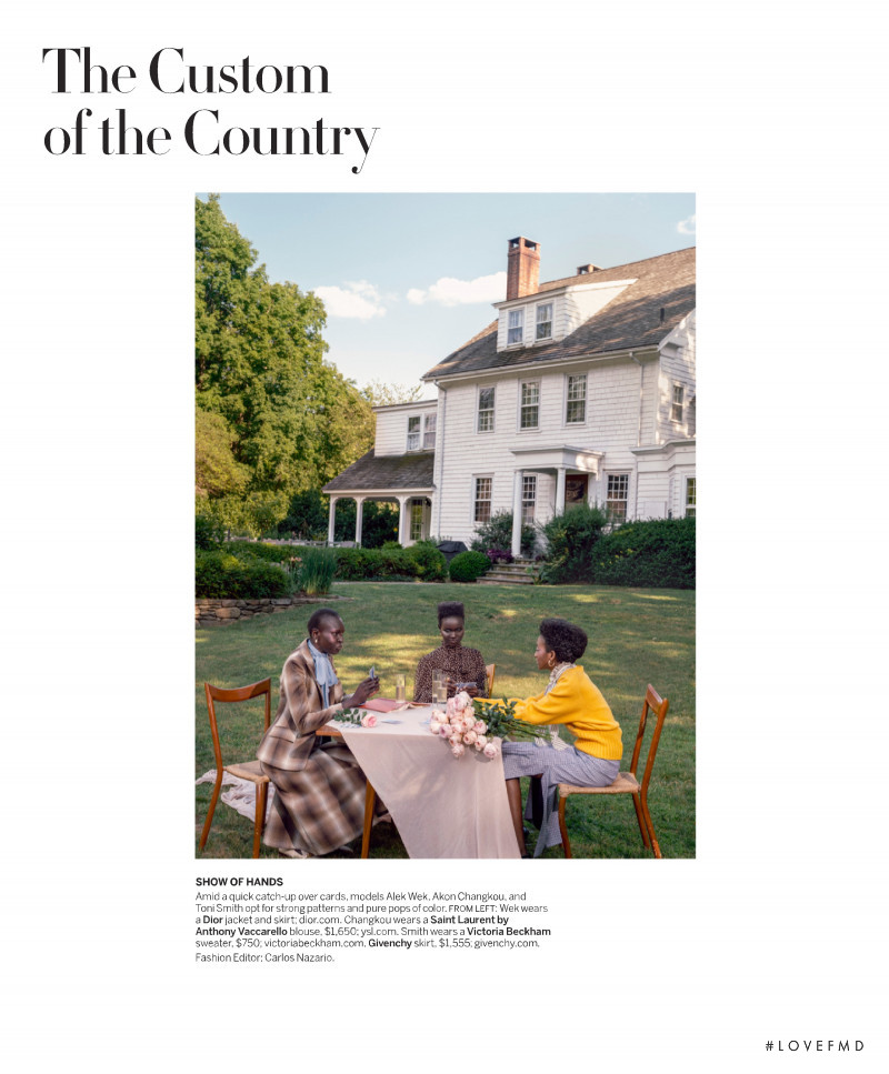 Alek Wek featured in The Custom of The Country, September 2020