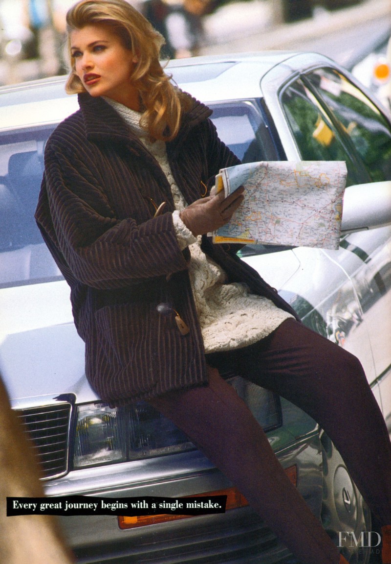 Daniela Pestova featured in Ellen Tracy, January 1992
