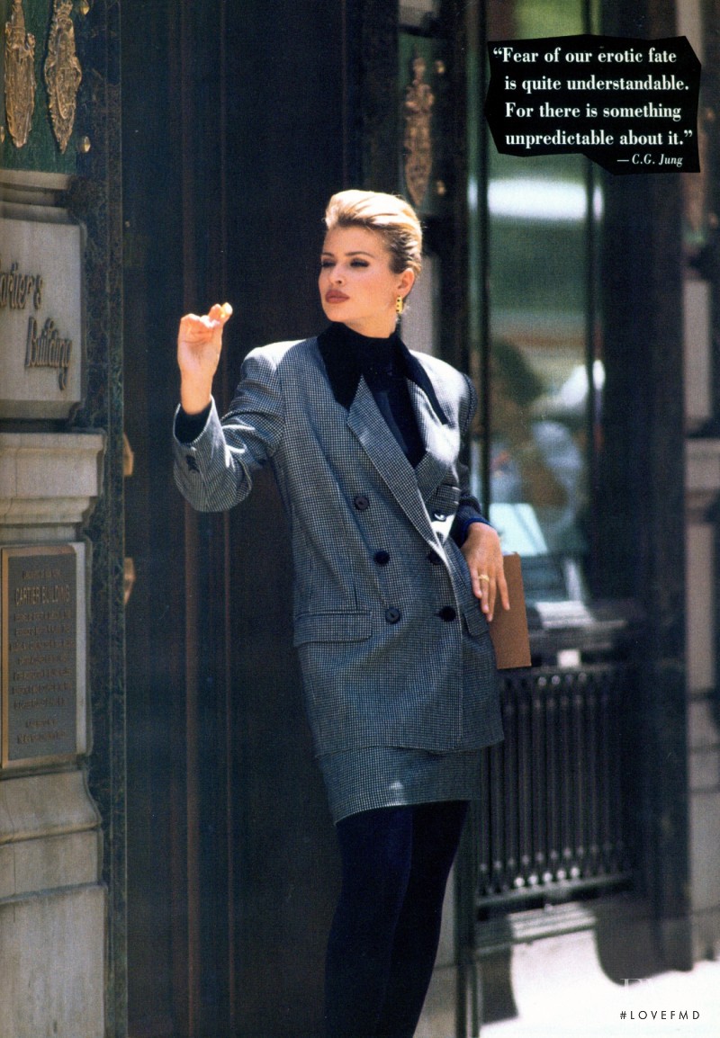 Daniela Pestova featured in Ellen Tracy, January 1992