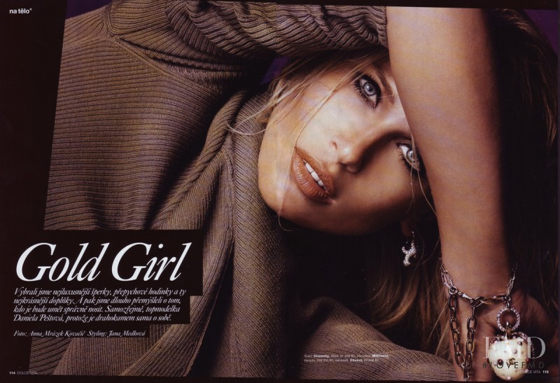 Daniela Pestova featured in Gold Girl, December 2006