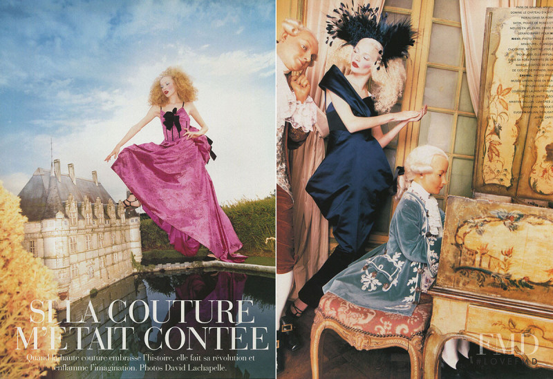 Guinevere van Seenus featured in Si La Couture M\'Etait Contee, September 1995