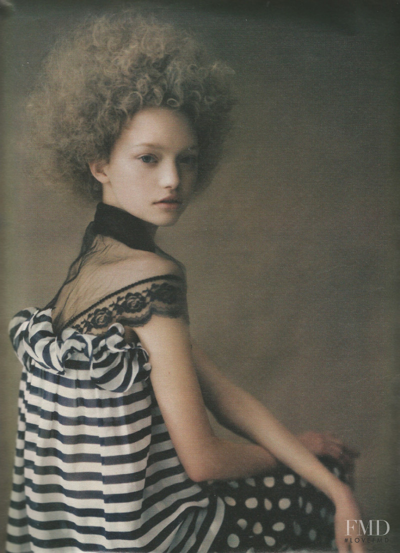Gemma Ward featured in Painted Ladies, April 2004