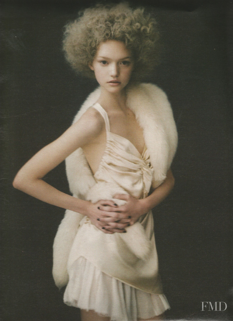 Gemma Ward featured in Painted Ladies, April 2004