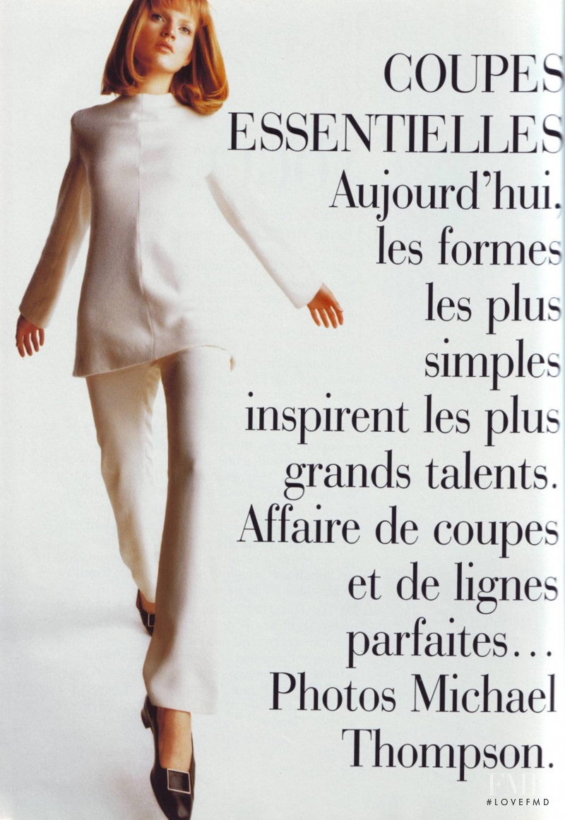 Guinevere van Seenus featured in Coupes Essentielles, February 1996