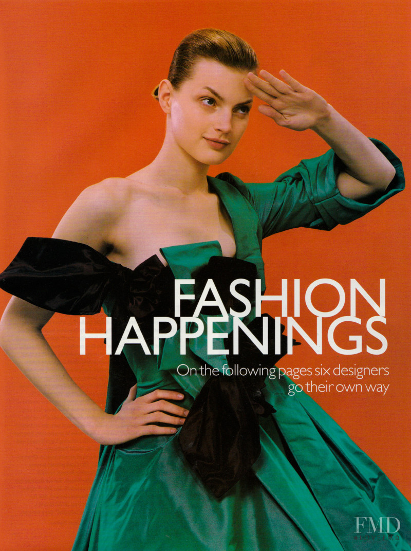 Guinevere van Seenus featured in Fashion Happenings, March 1996