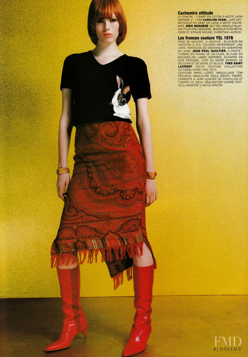 Karen Elson featured in Paris Balkans, September 1999