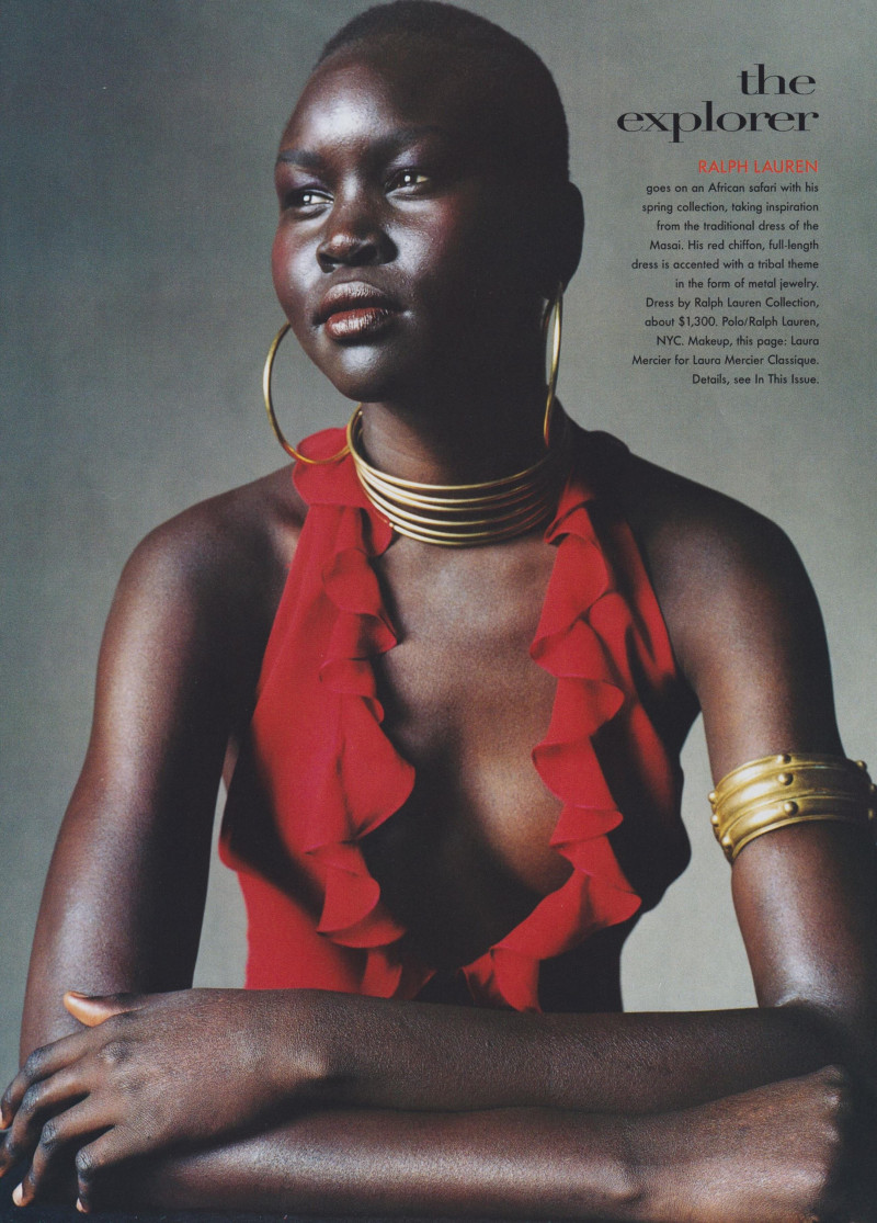 Alek Wek featured in Cult of Personality, January 1997