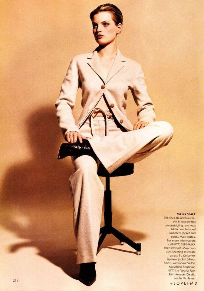 Guinevere van Seenus featured in Suit Yourself, August 1999