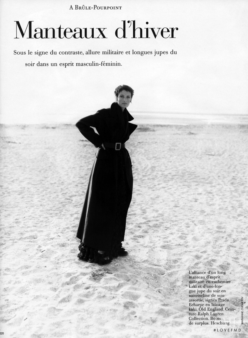 Tereza Maxová featured in Manteaux d\'hiver, September 1993