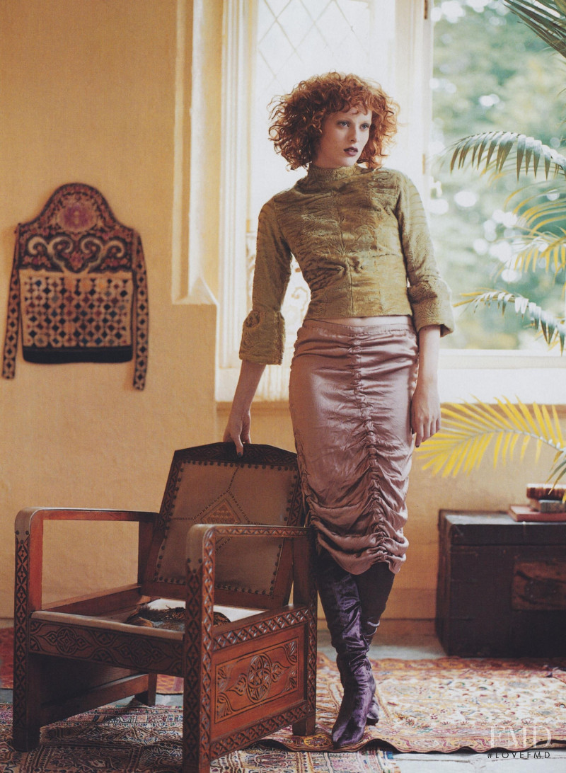 Karen Elson featured in A Guilded Cage, September 1999