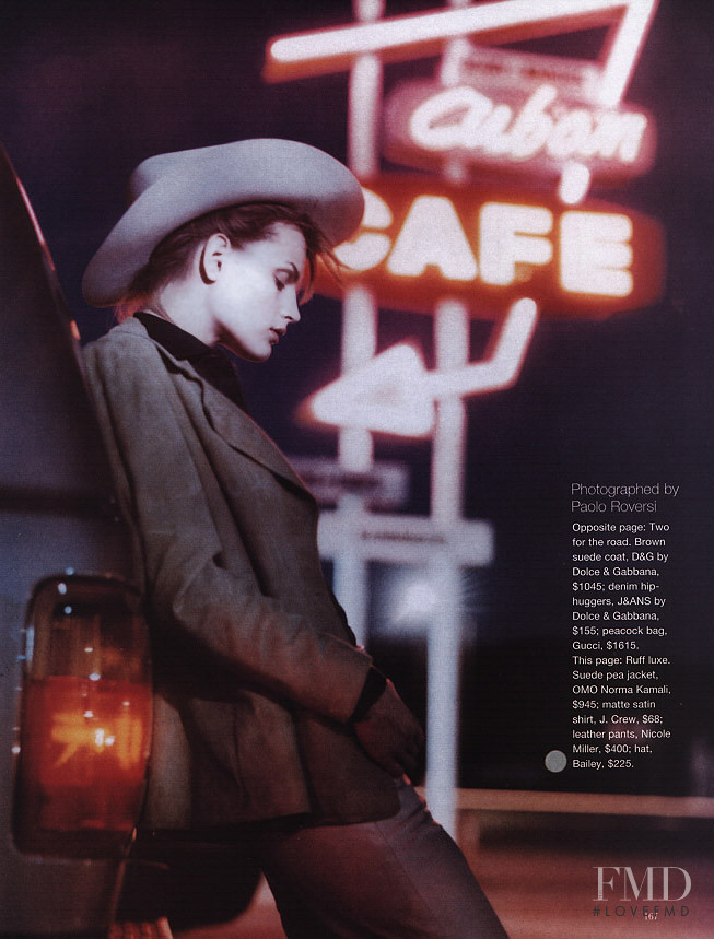 Guinevere van Seenus featured in Suede In The Shade, March 1996