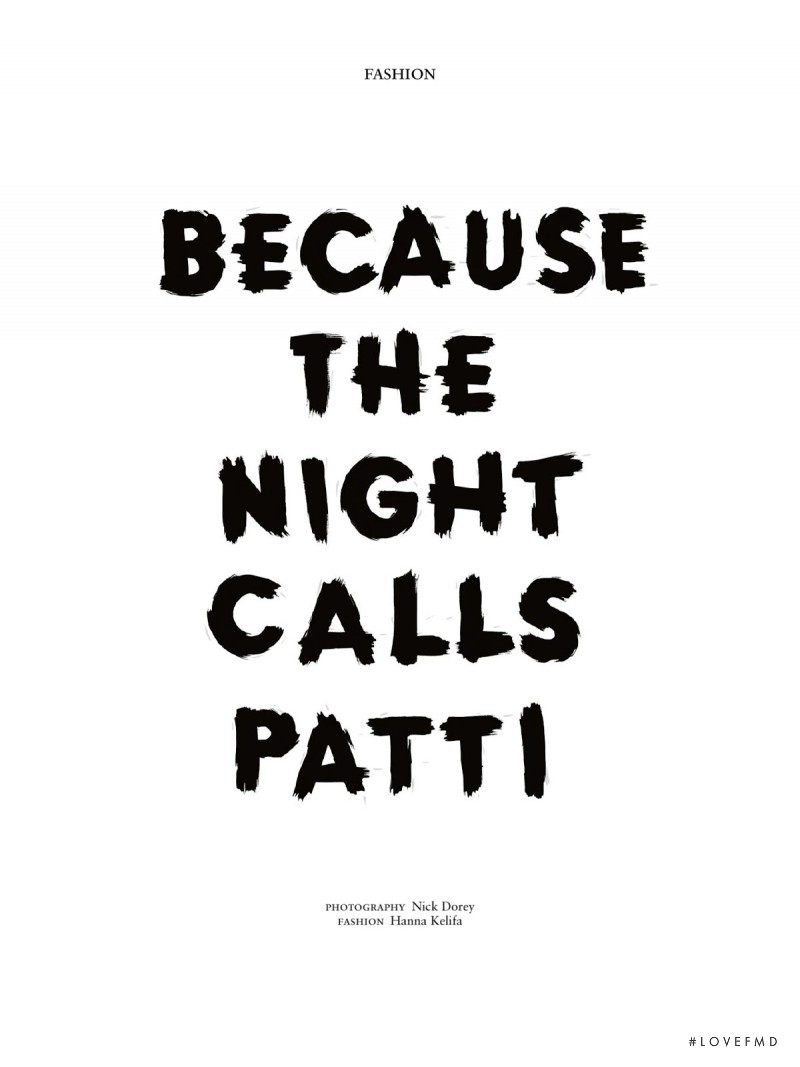 Because The Night Calls Patti, December 2012