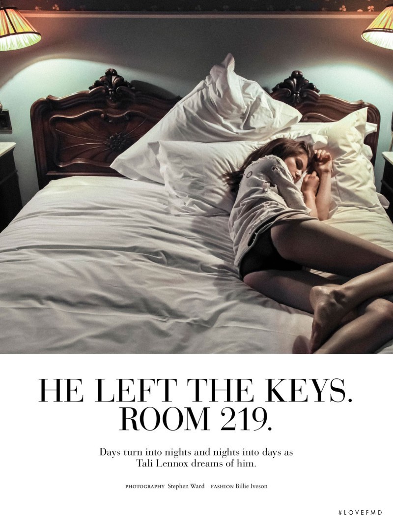 Tali Lennox featured in He Left The Keys Room 219, December 2012