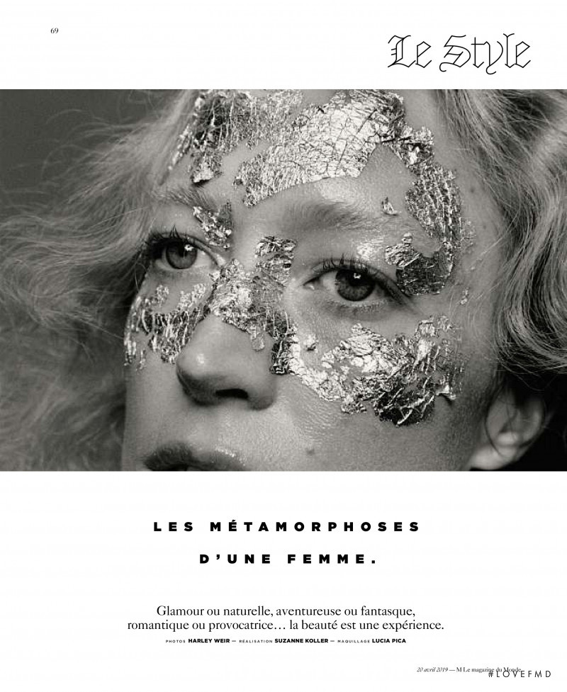 Raquel Zimmermann featured in Les Métamorphosis D\'Une Femme, April 2019
