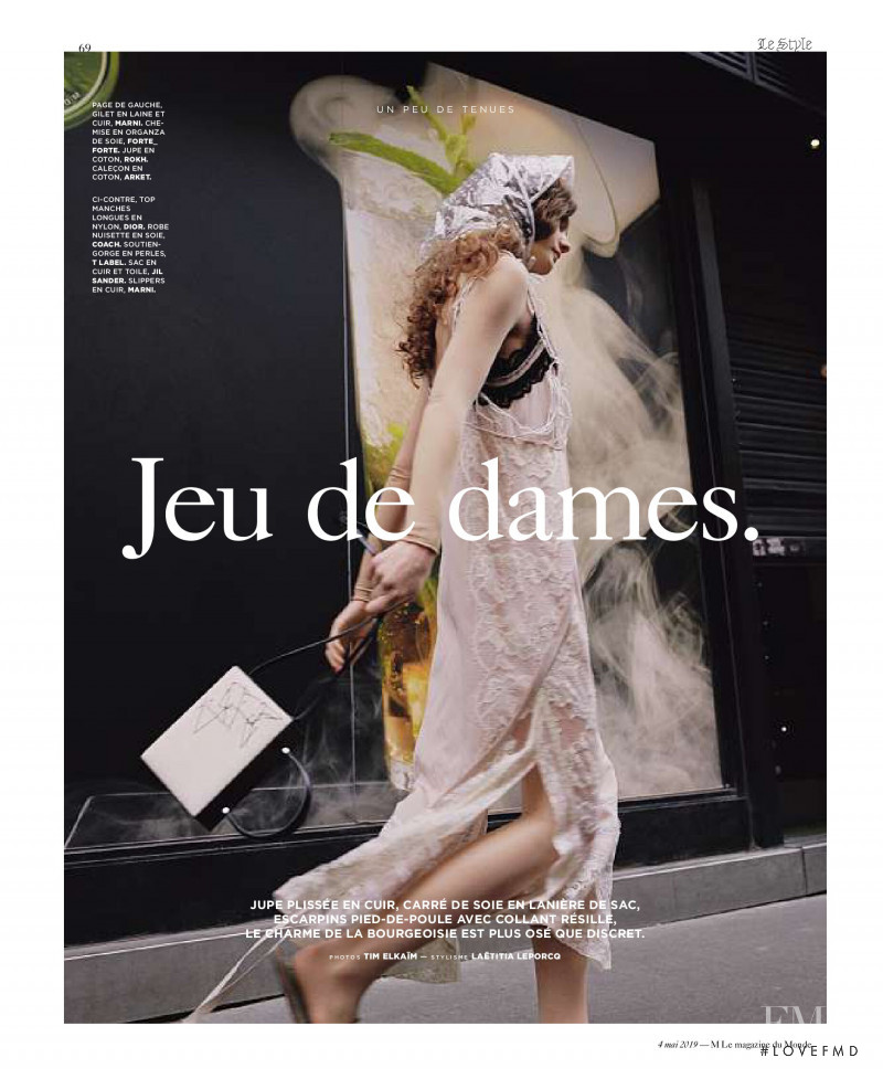 Carolina Burgin featured in Jeu De Dames, May 2019