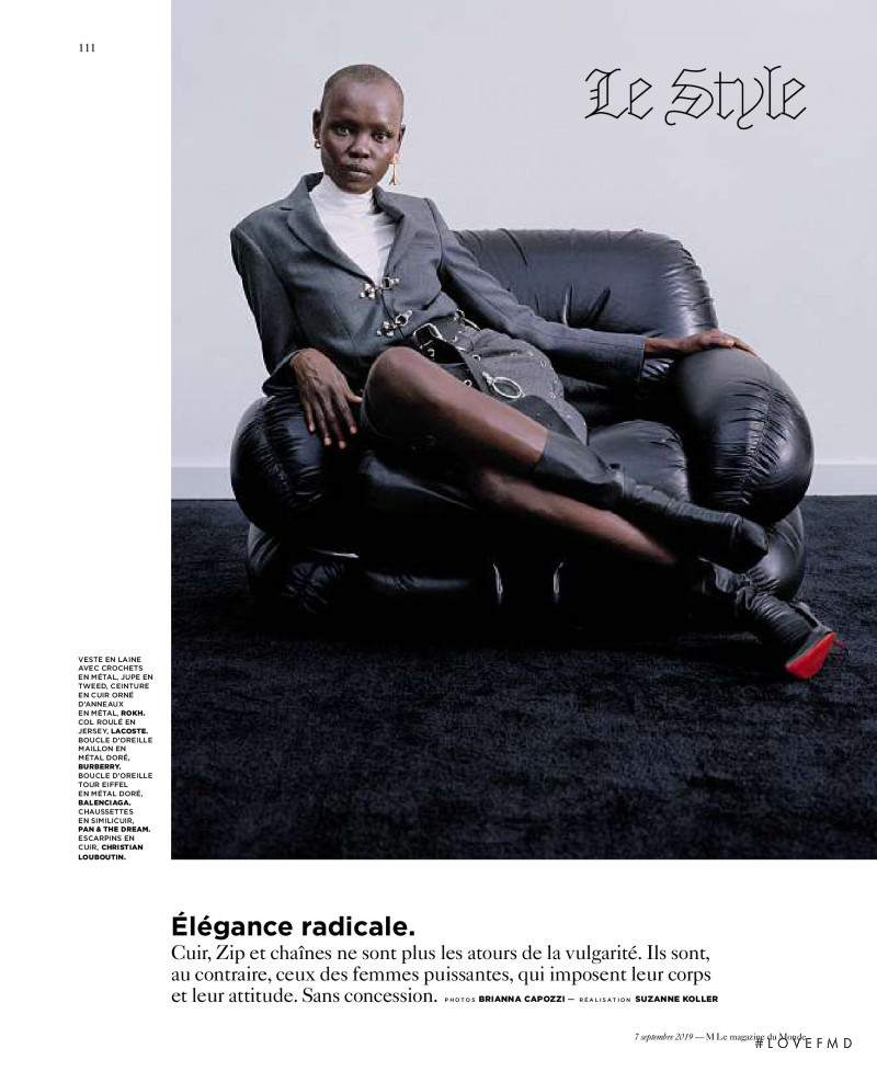 Grace Bol featured in Elegance Radicale, September 2019