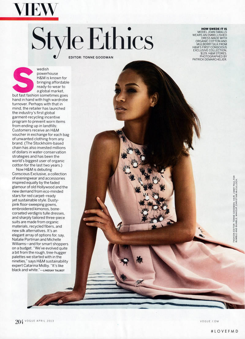 Joan Smalls featured in Style Ethics, April 2013
