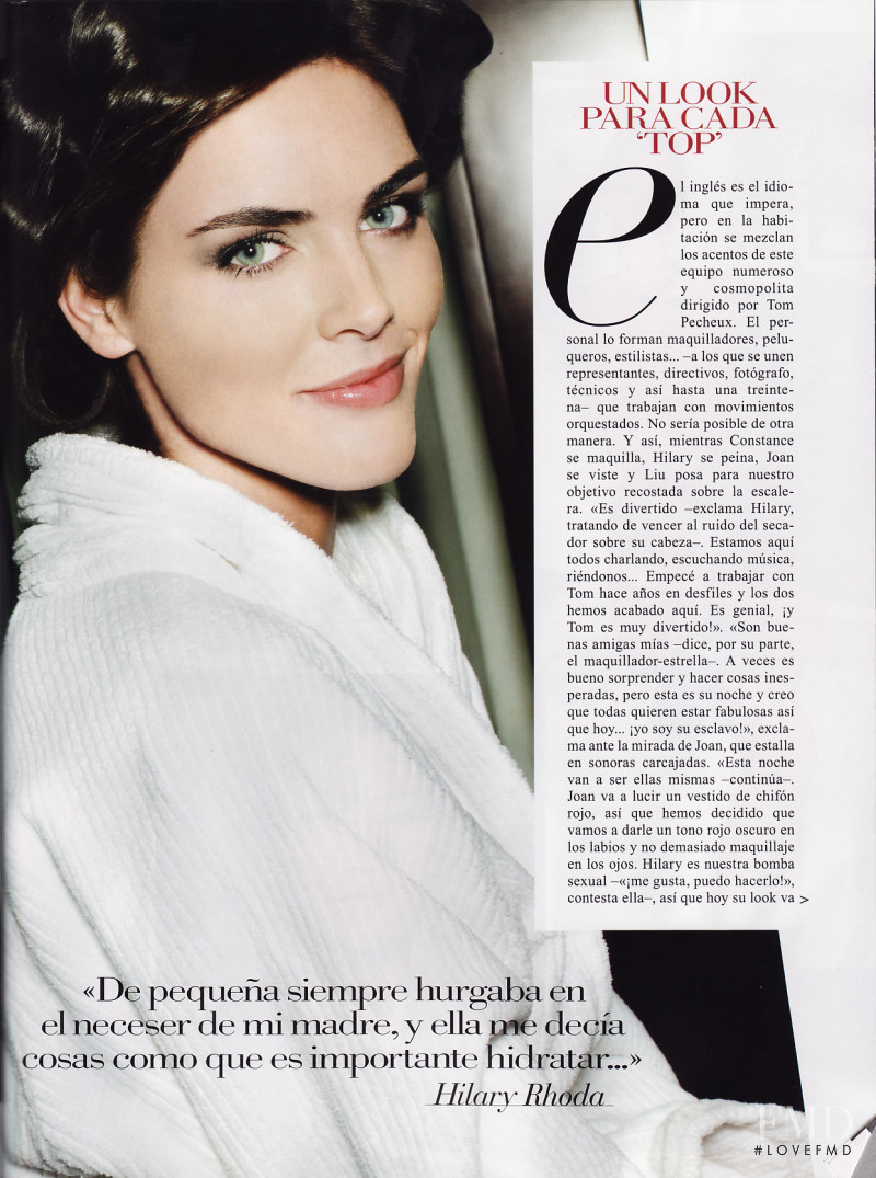 Hilary Rhoda featured in Hoy es la noche, April 2011