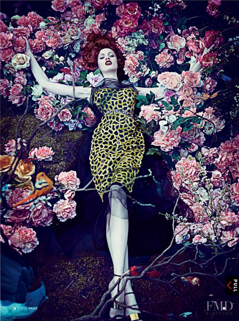 Karen Elson featured in Hothouse Flowers, January 2013