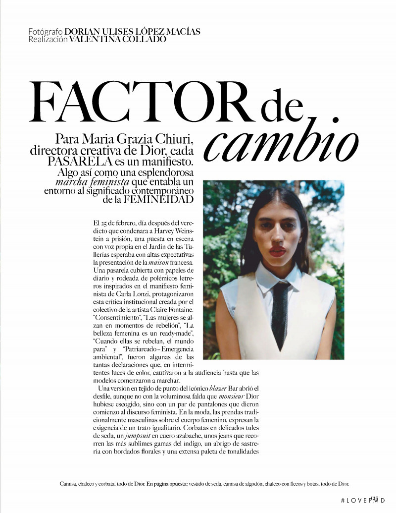 Maria Fernanda Alvarez featured in Factor de cambio, November 2020