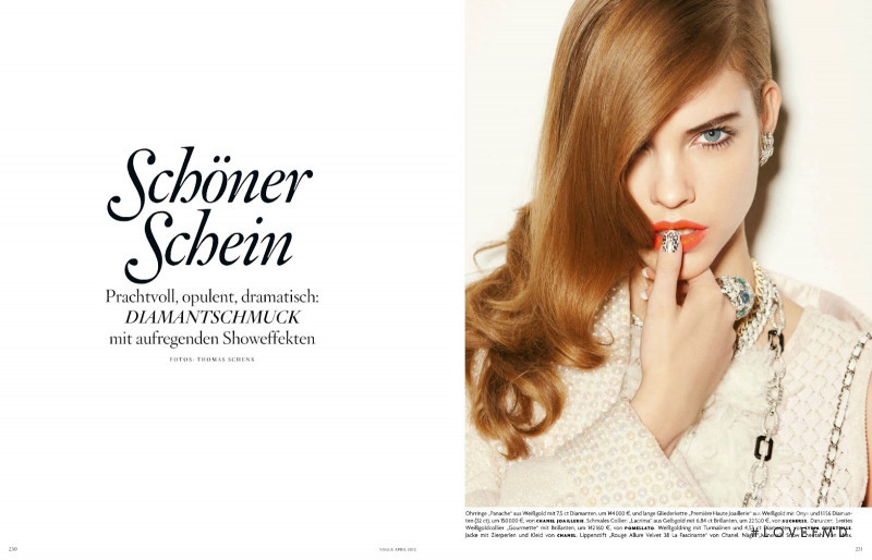 Barbara Palvin featured in Schoner Schein, April 2012