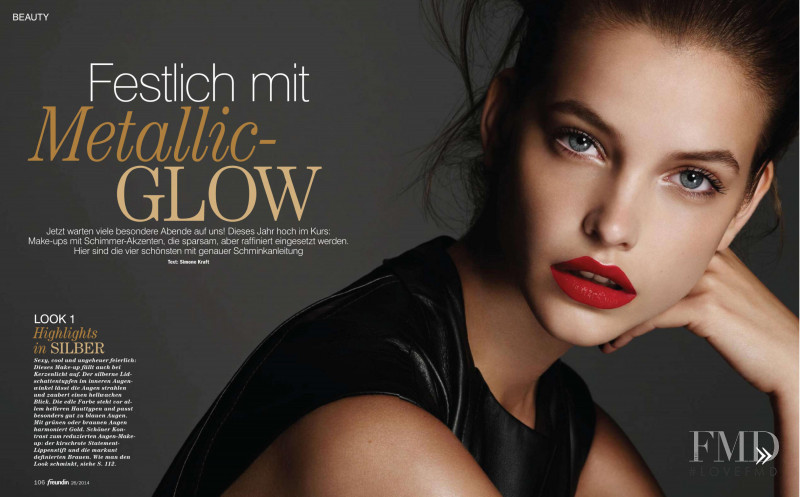 Barbara Palvin featured in Festlich mit Metallic-Glow, December 2014