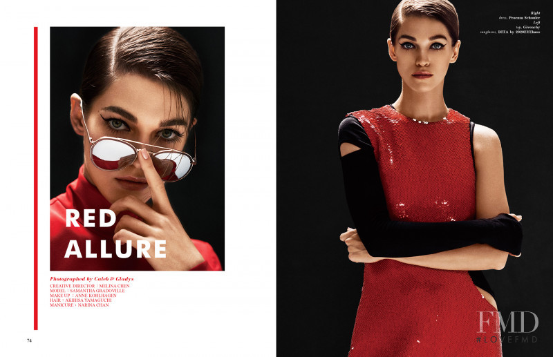 Samantha Gradoville featured in Red Allure, March 2018