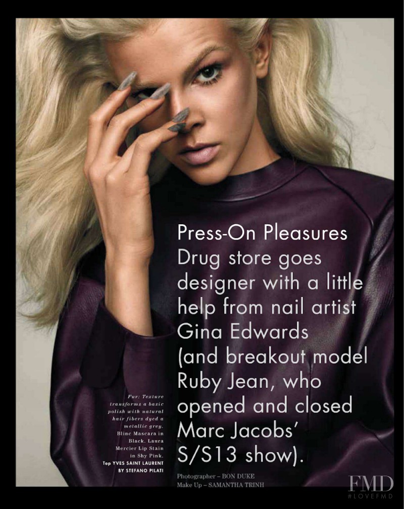 Ruby Jean Wilson featured in Press-On Pleasures, September 2012