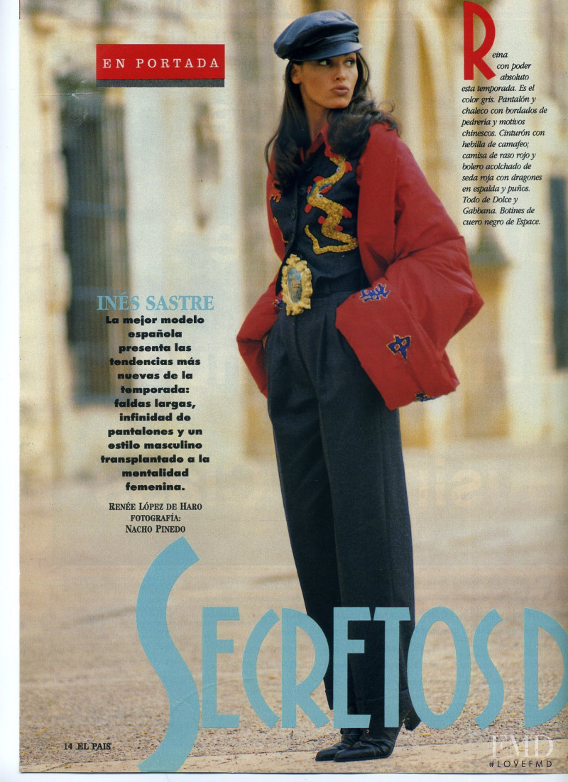 Ines Sastre featured in Secretos, September 1992